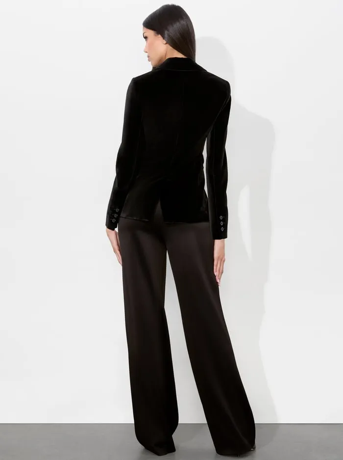 Jackets Coats Women Alice Olivia Macey Velvet Blazer Black