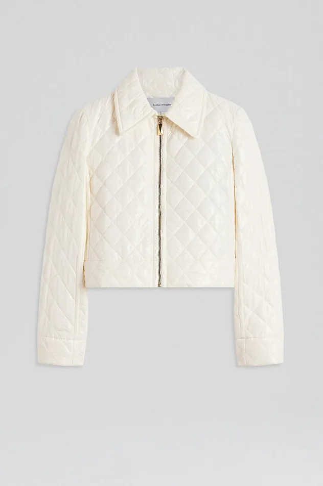 Jackets Women Scanlan Theodore QUILTED JACKET White Jackets Women Scanlan Theodore QUILTED JACKET White