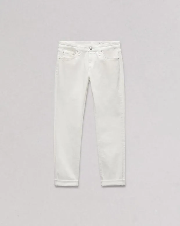 Jeans Women Rag and Bone Dre Slim Boyfriend Jean Vintage Stretch Denim Optic White