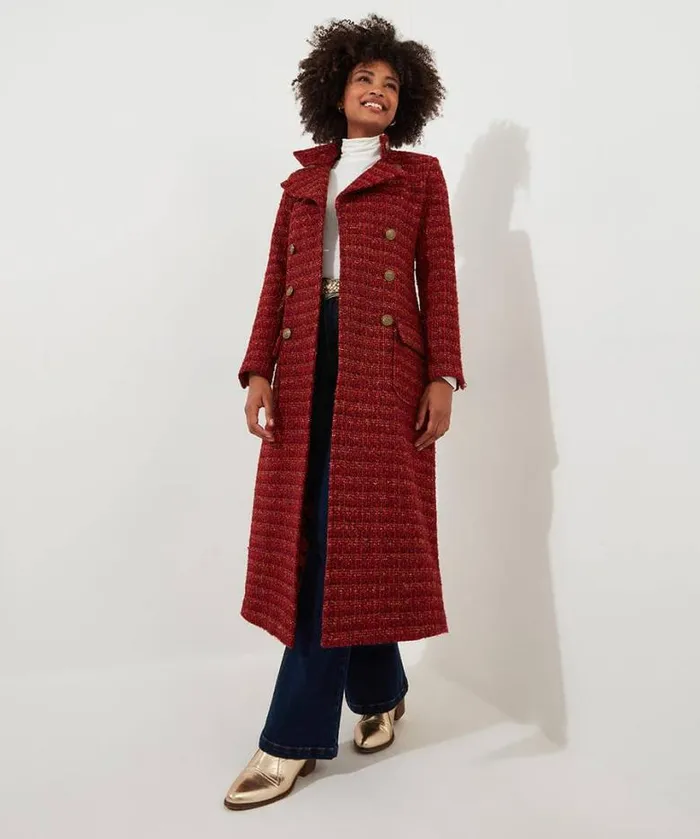 Joe Browns Coats and Jackets Women Maya Tweed Maxi Coat Burnt Orange Joe Browns Coats and Jackets Women Maya Tweed Maxi Coat Burnt Orange