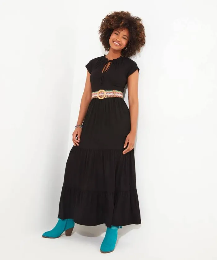 Joe Browns Dresses Women Halle Boho Jersey Dress Black