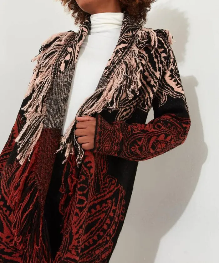 Joe Browns Knitwear and Cardigans Women Winter Nights Fringed Cardigan Black Joe Browns Knitwear and Cardigans Women Winter Nights Fringed Cardigan Black