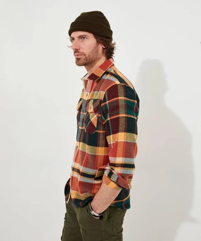 Joe Browns Shirts Men Ready For Action Check Shirt Orange Joe Browns Shirts Men Ready For Action Check Shirt Orange