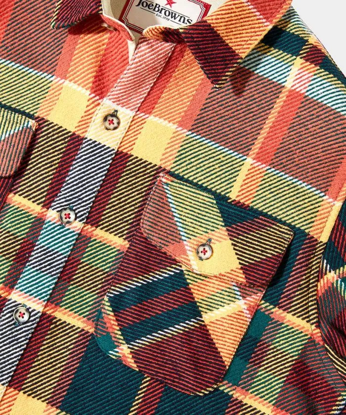 Joe Browns Shirts Men Ready For Action Check Shirt Orange Joe Browns Shirts Men Ready For Action Check Shirt Orange