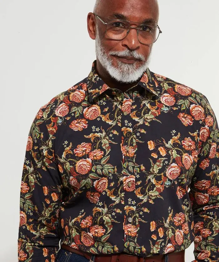 Joe Browns Shirts Men Tapestry Floral Shirt Black Joe Browns Shirts Men Tapestry Floral Shirt Black