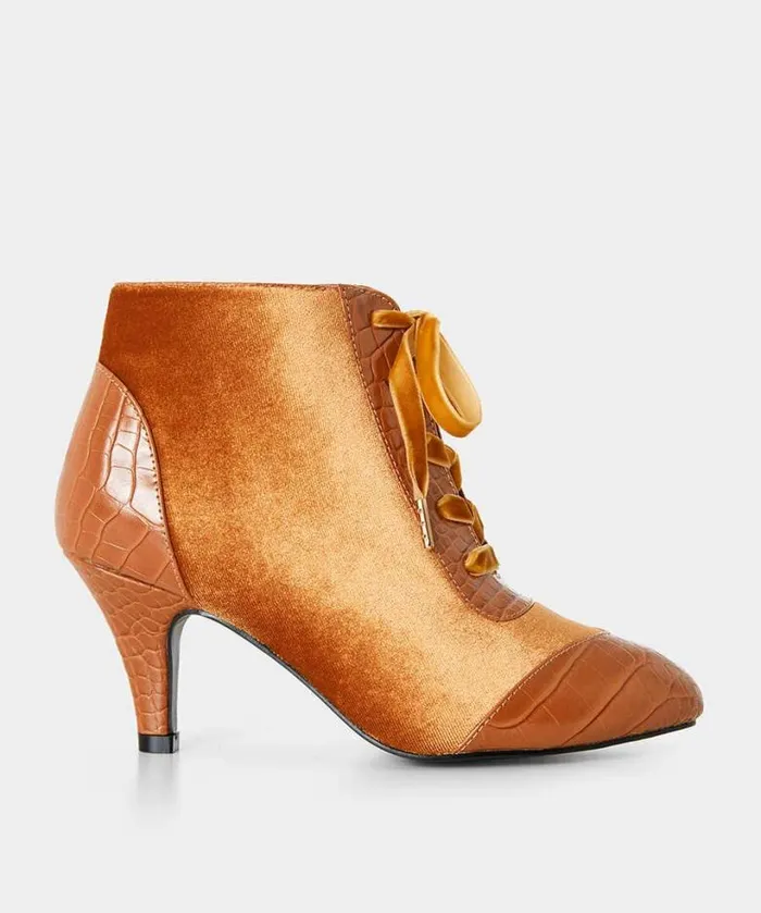 Joe Browns Shoes Sandals and Boots Women Sweet Song Velvet Bootees Caramel Joe Browns Shoes Sandals and Boots Women Sweet Song Velvet Bootees Caramel