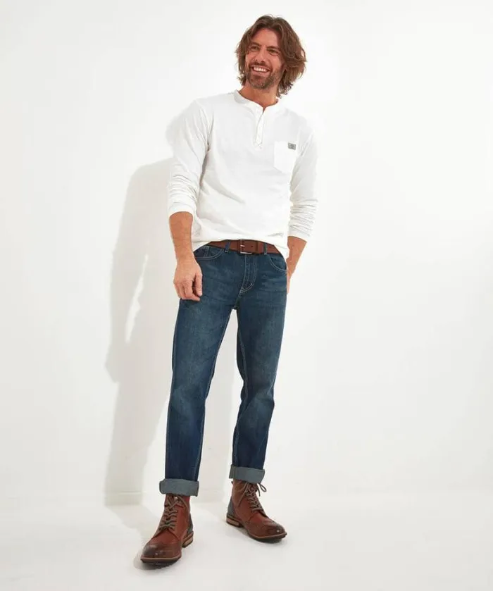 Joe Browns TShirts and Tops Men Got Your Back Henley White