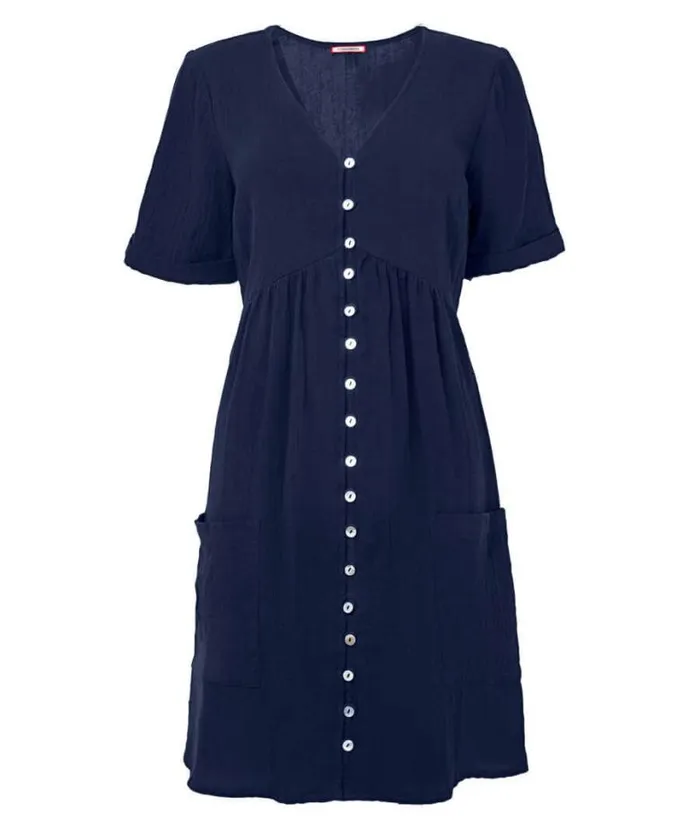 Joe Browns Tops Tunics and Blouses Women Crinkle Cotton Tunic Navy Joe Browns Tops Tunics and Blouses Women Crinkle Cotton Tunic Navy