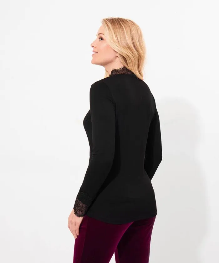 Joe Browns Tops Tunics and Blouses Women Darcie Lace High Neck Top Black Joe Browns Tops Tunics and Blouses Women Darcie Lace High Neck Top Black