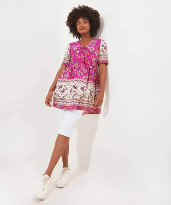 Joe Browns Tops Tunics and Blouses Women Heidi Pink Printed Tunic Pink Joe Browns Tops Tunics and Blouses Women Heidi Pink Printed Tunic Pink