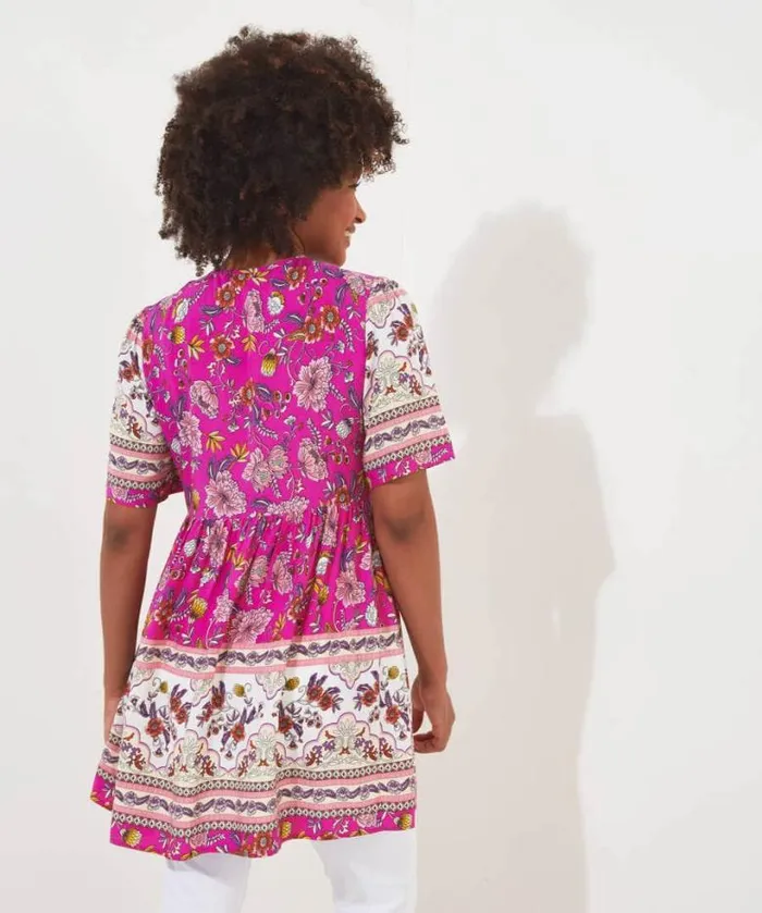 Joe Browns Tops Tunics and Blouses Women Heidi Pink Printed Tunic Pink Joe Browns Tops Tunics and Blouses Women Heidi Pink Printed Tunic Pink