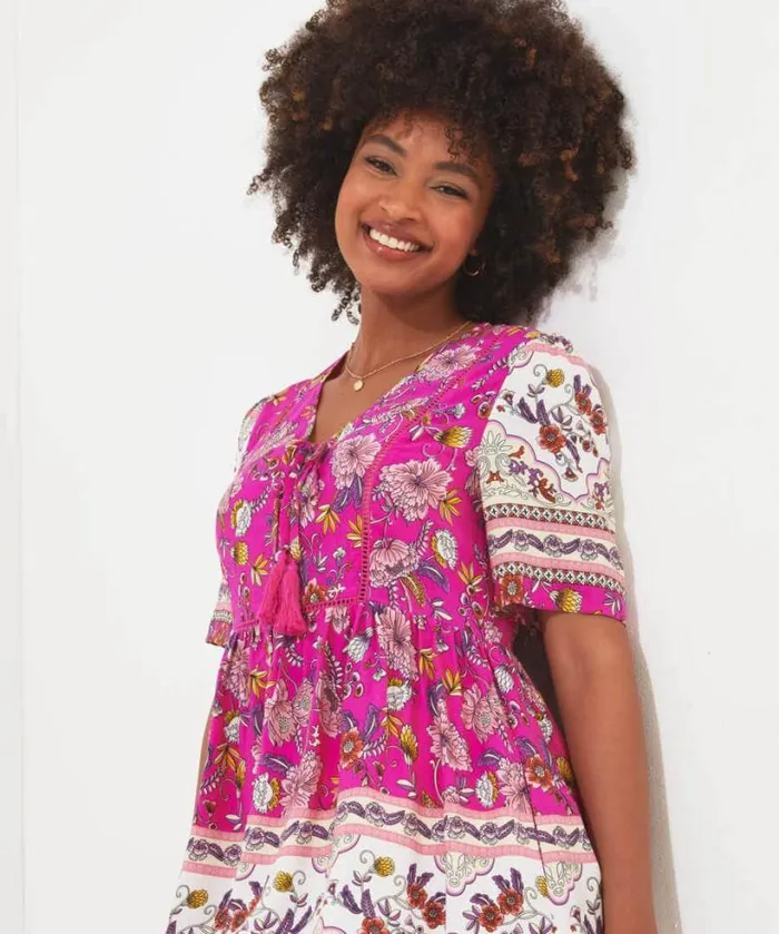 Joe Browns Tops Tunics and Blouses Women Heidi Pink Printed Tunic Pink Joe Browns Tops Tunics and Blouses Women Heidi Pink Printed Tunic Pink