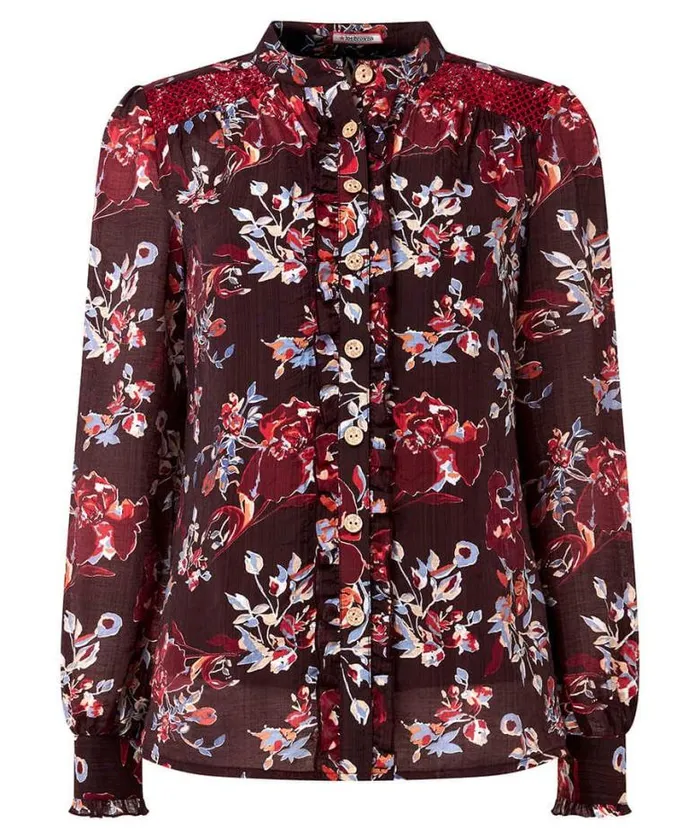 Joe Browns Tops Tunics and Blouses Women Prettiest Floral Blouse And Cami Aubergine Joe Browns Tops Tunics and Blouses Women Prettiest Floral Blouse And Cami Aubergine