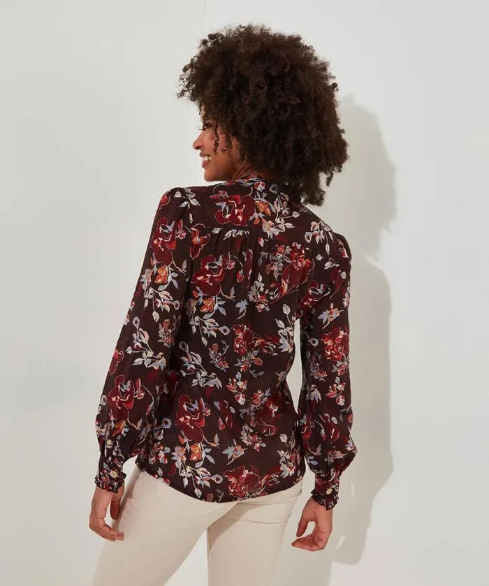Joe Browns Tops Tunics and Blouses Women Prettiest Floral Blouse And Cami Aubergine Joe Browns Tops Tunics and Blouses Women Prettiest Floral Blouse And Cami Aubergine