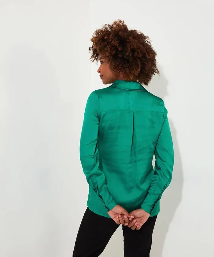 Joe Browns Tops Tunics and Blouses Women Stunning Satin Blouse Green