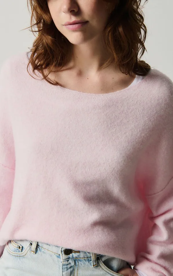 Jumper Damsville Melange Sugared Almond Women American Vintage Jumpers and Cardigans Jumper Damsville Melange Sugared Almond Women American Vintage Jumpers and Cardigans