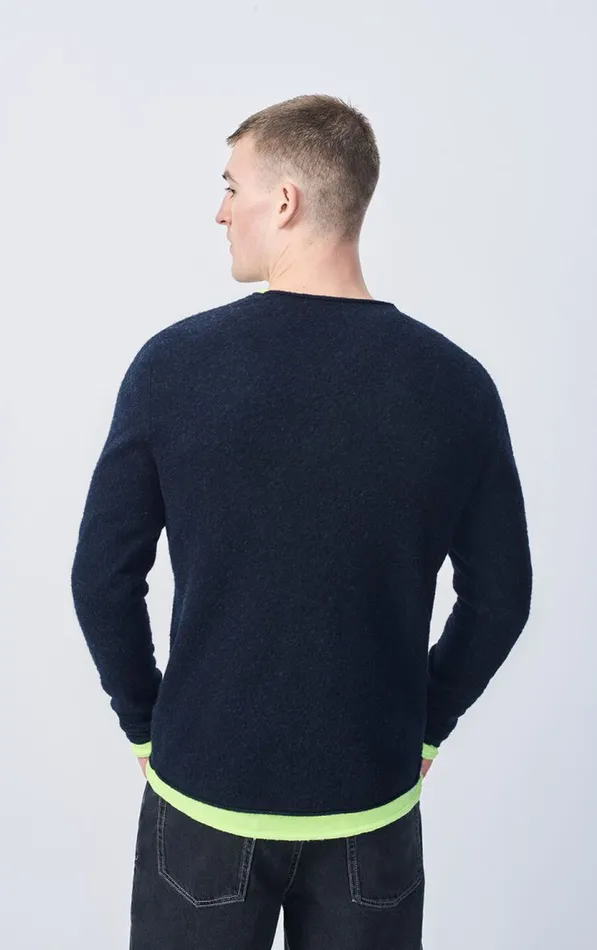 Jumper Ducksbay Navy Melange Black Men American Vintage Jumpers and Cardigans Jumper Ducksbay Navy Melange Black Men American Vintage Jumpers and Cardigans