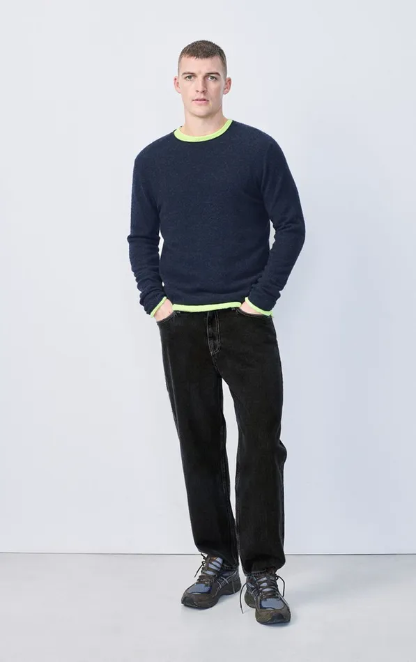 Jumper Ducksbay Navy Melange Black Men American Vintage Jumpers and Cardigans Jumper Ducksbay Navy Melange Black Men American Vintage Jumpers and Cardigans