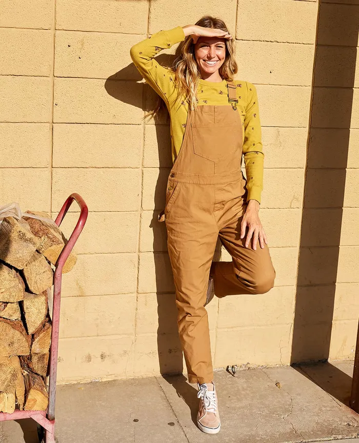 Jumpsuits and Overalls Women8217s Bramble Flannel Lined Overall Tabac II ToadandCo
