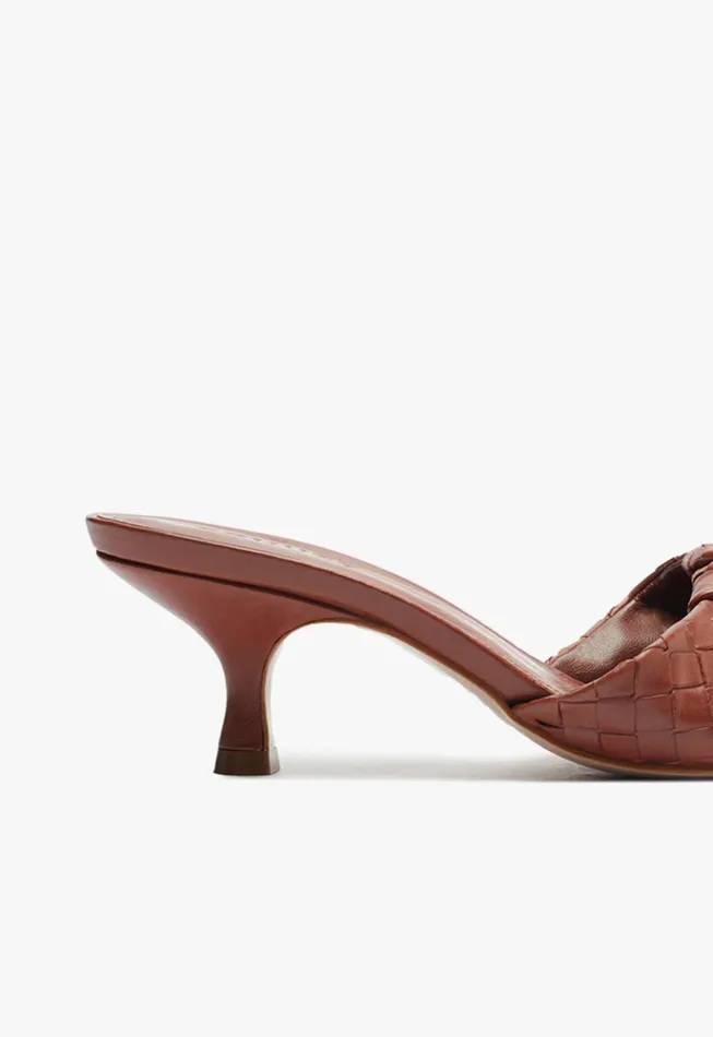 Kareena Knot Mule Sandal Brown Women Schutz Shoes Mules