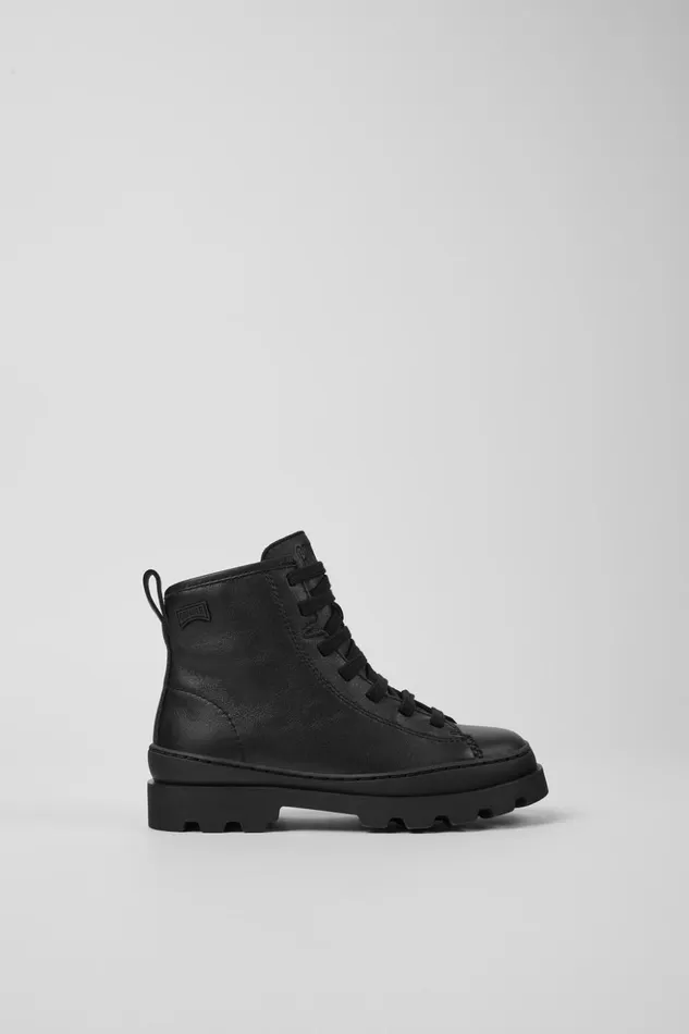 Kids Brutus Black Leather Ankle Boots For Kids Camper Boots Kids Brutus Black Leather Ankle Boots For Kids Camper Boots