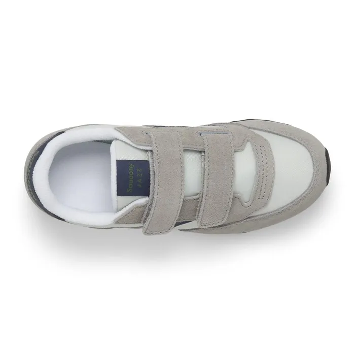Kids Jazz Double Hook and Loop Greynavygreen Saucony