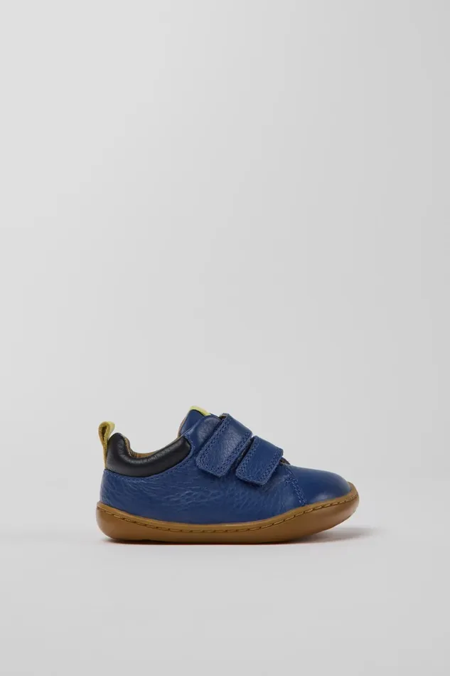 Kids Peu Blue Leather Shoes For Kids Camper Sneakers Kids Peu Blue Leather Shoes For Kids Camper Sneakers