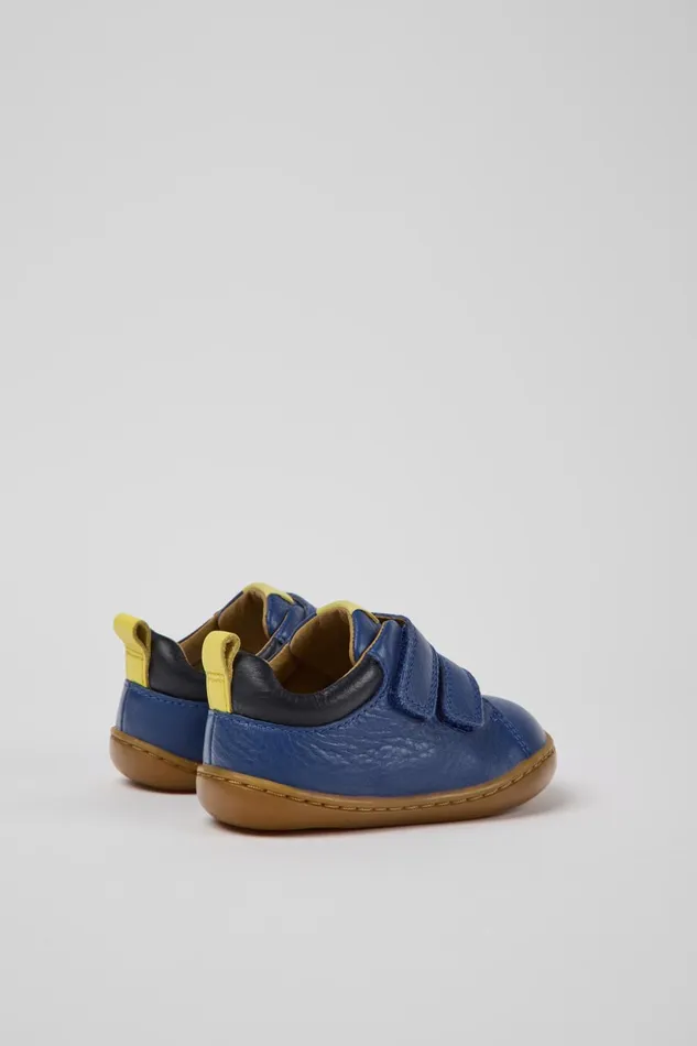 Kids Peu Blue Leather Shoes For Kids Camper Sneakers Kids Peu Blue Leather Shoes For Kids Camper Sneakers