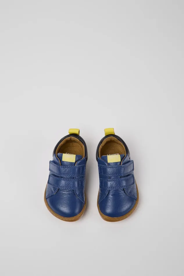 Kids Peu Blue Leather Shoes For Kids Camper Sneakers Kids Peu Blue Leather Shoes For Kids Camper Sneakers