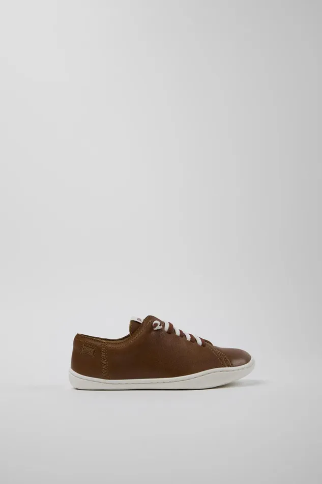 Kids Peu Brown Leather Kids039 Shoes Camper Casual Shoes