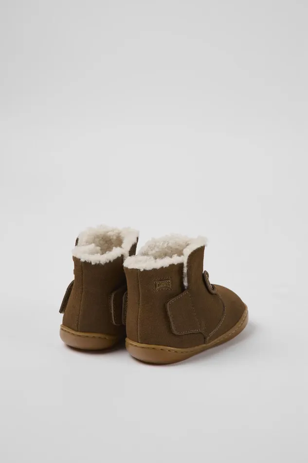 Kids Twins Brown Nubuck Boots For Kids Camper Boots Kids Twins Brown Nubuck Boots For Kids Camper Boots
