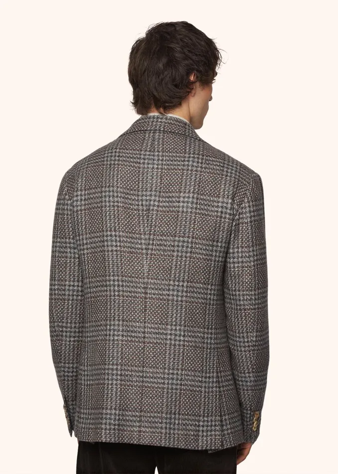 Kiton Jackets GLEN PLAID CASHMERE BLEND BLAZER 8211 Men Kiton Jackets GLEN PLAID CASHMERE BLEND BLAZER 8211 Men
