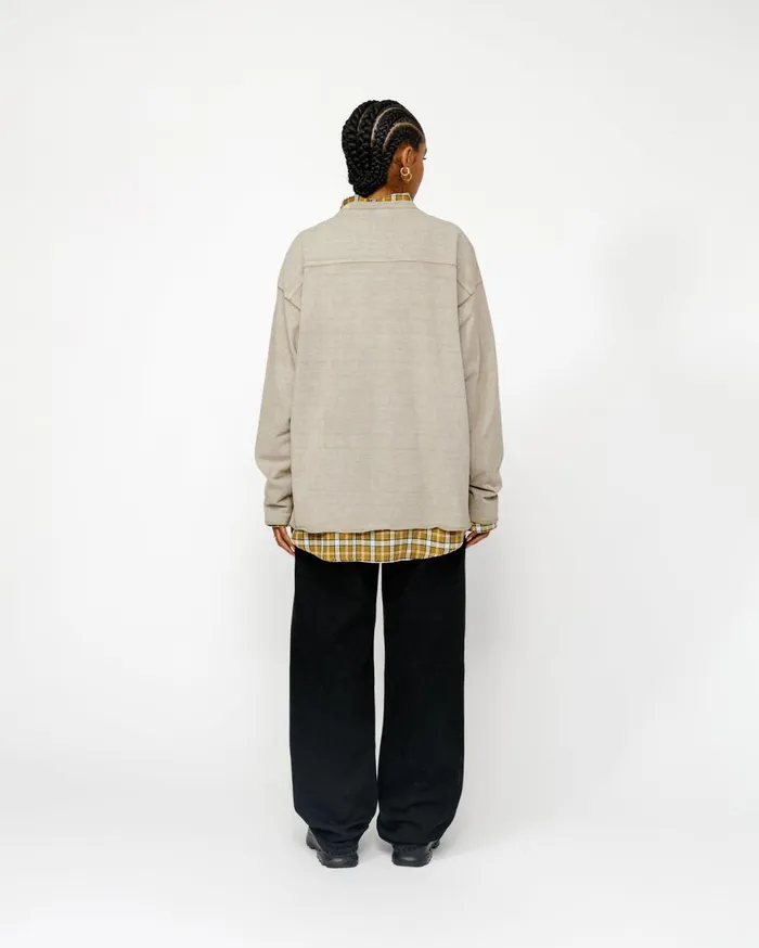 Knits MenWomen Stussy FOOTBALL CREW PIGMENT DYED COTTON