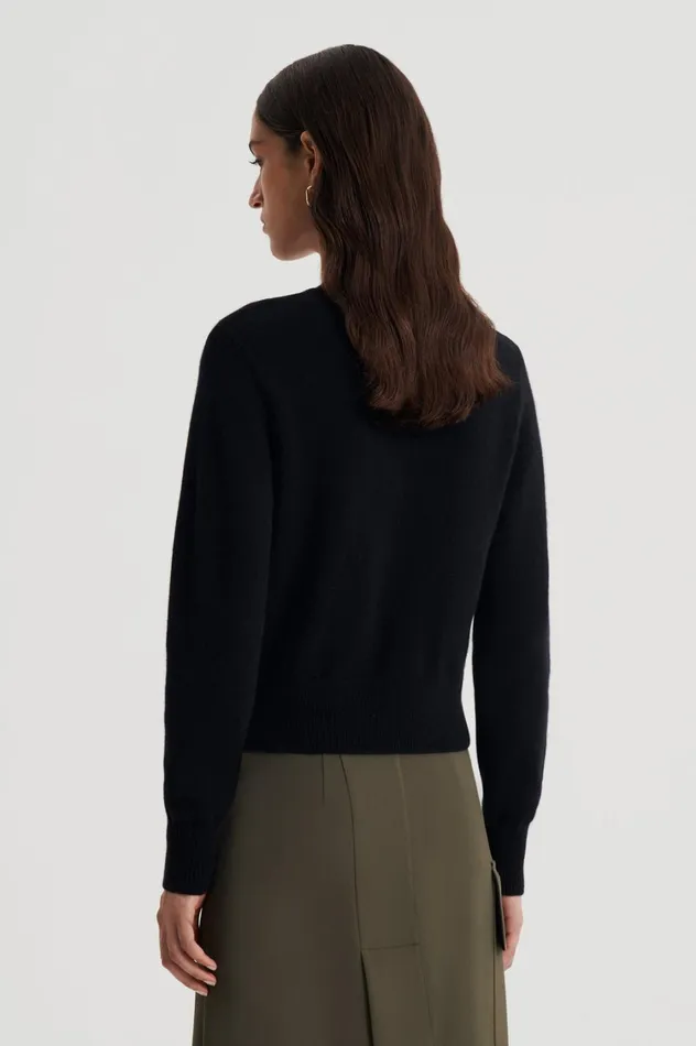 Knitwear Women Scanlan Theodore CASHMERE CREW SWEATER Black