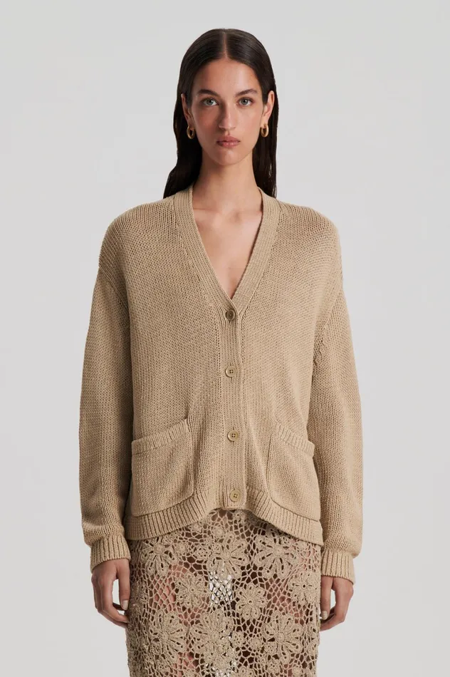 Knitwear Women Scanlan Theodore SILK COTTON V Pebble
