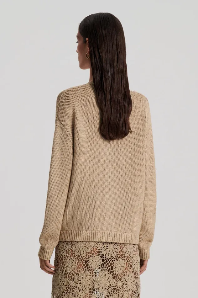 Knitwear Women Scanlan Theodore SILK COTTON V Pebble