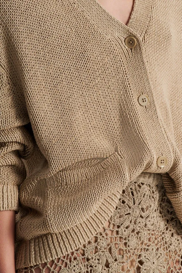 Knitwear Women Scanlan Theodore SILK COTTON V Pebble