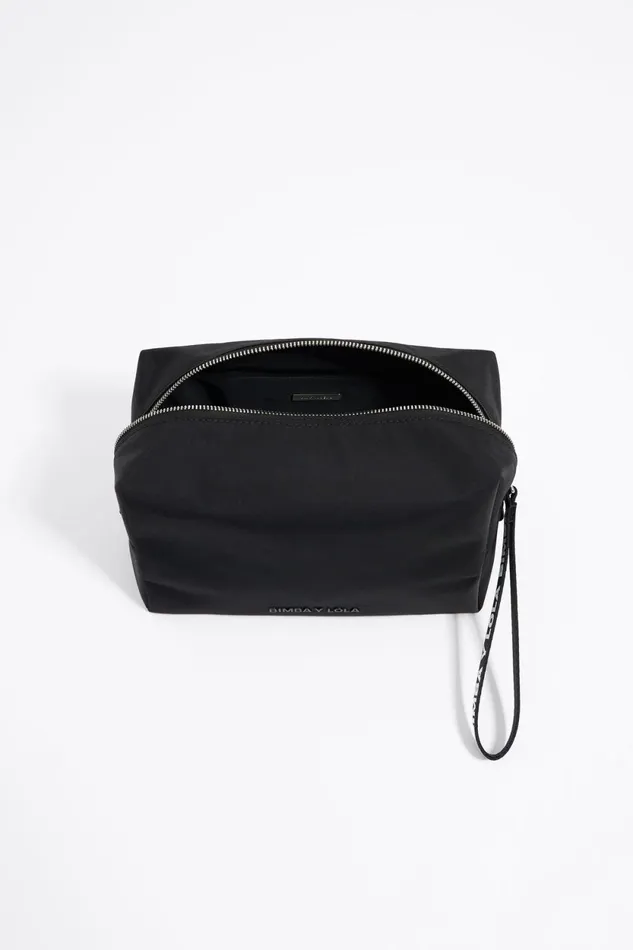 Large Black Nylon Makeup Case Black Women Bimba Y Lola Vanity Pouches Large Black Nylon Makeup Case Black Women Bimba Y Lola Vanity Pouches
