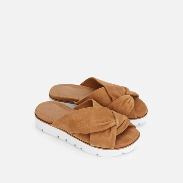 Lavern Braided Platform Slide With Eva Cognac Women Kenneth Cole Gentle Souls