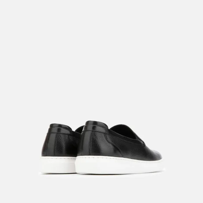 Liam Pebbled Leather SlipOn Sneaker Black Men Kenneth Cole Loafers