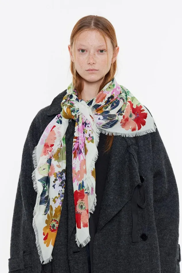 Lime Floral Shawl Lime Women Bimba Y Lola Scarves