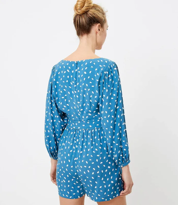 LOFT Brushstroke VNeck Romper Rivers End Women Jumpsuits and Rompers