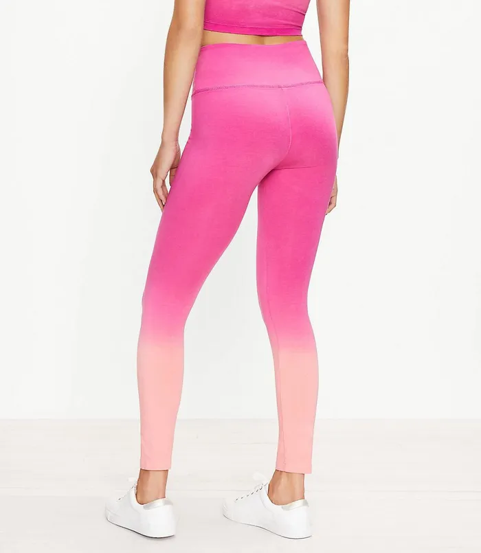 LOFT Petite Lou and Grey Dip Dye High Rise Essential Leggings Lilac Punch Women Petite Pants