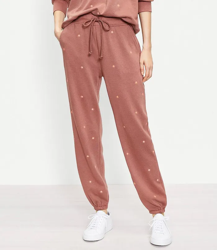LOFT Petite Lou and Grey Sun Terry Sweatpants Rosy Sandstone Women Petite Pants LOFT Petite Lou and Grey Sun Terry Sweatpants Rosy Sandstone Women Petite Pants
