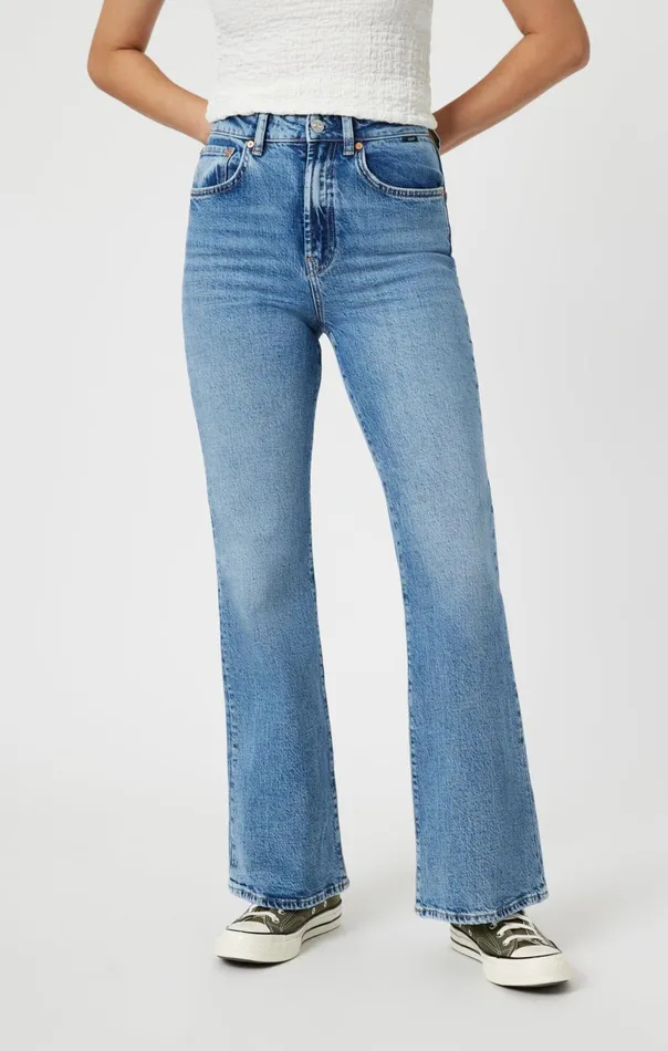 Los Angeles Flare In Light Indigo Recycled Blue Women Mavi Jeans Denim Los Angeles Flare In Light Indigo Recycled Blue Women Mavi Jeans Denim