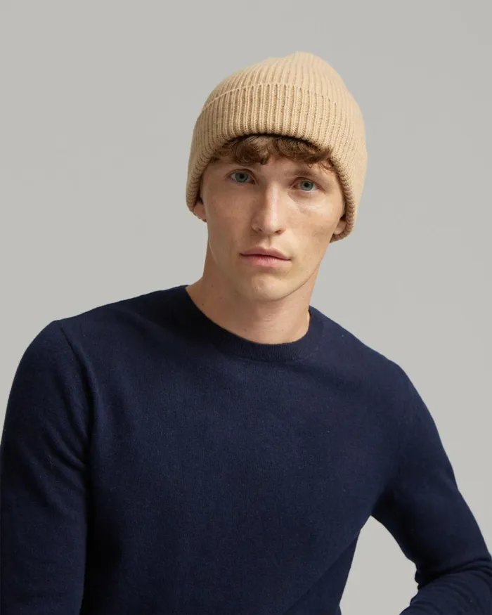 Men Beanies Colorful Standard Merino Wool Beanie Stone Blue