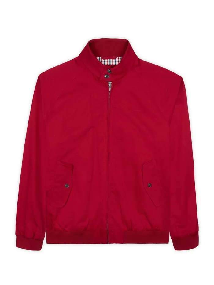 Men Ben Sherman Harrington Jackets Signature Harrington Jacket 8211 Red