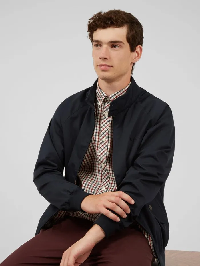Men Ben Sherman Jackets and Outerwear Signature Harrington Jacket 8211 Dark Navy