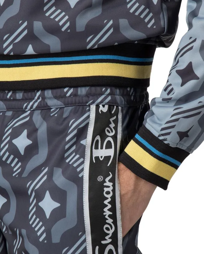 Men Ben Sherman Joggers and Track Pants X House Of Holland Geo Wallpaper Printed Tracksuit Pants