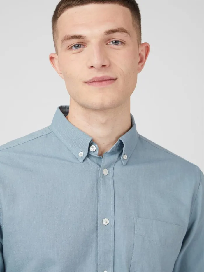 Men Ben Sherman Long Sleeve Shirts Signature Organic Oxford Shirt 8211 Blue Shadow Men Ben Sherman Long Sleeve Shirts Signature Organic Oxford Shirt 8211 Blue Shadow